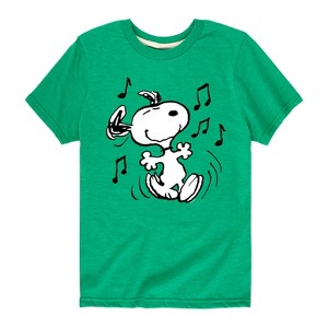 Boys' - Peanuts - Snoopy Dancing Short Sleeve Graphic T-Shirt - 1 of 4