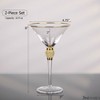 Dinewares Red Wine Glasses with Diamond Rhinestone Accent - 18 oz, 10 Inches Tall - Perfect Glasses for Bride and Groom - 3 of 4