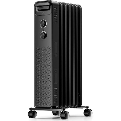 ZAFRO Portable Electric Radiator Heater,Space Oil Filled Heaters with 3 Heat Settings, Overheat & Tip-Over Protection,1500W (Black)