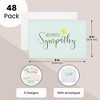 Best Paper Greetings 48 Pack Bulk Sympathy Cards with Envelopes Set, 6 Foliage Designs with Sentiments for Memorial, Funeral, Blank Inside, 4 x 6 In - 4 of 4