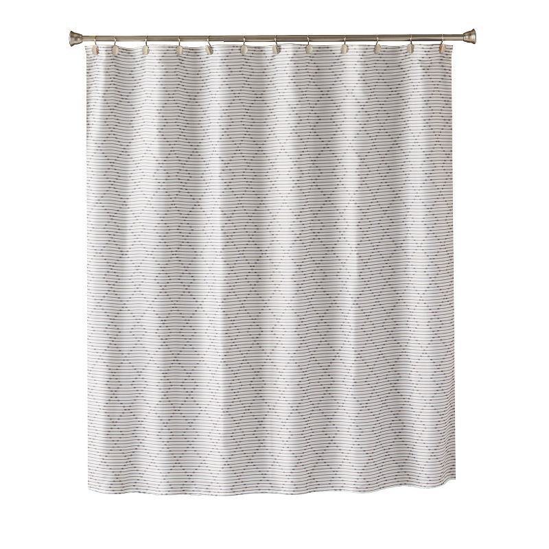 Trellis Graphic Shower Curtain Light Gray - Saturday Knight Ltd., 1 of 5