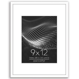 Americanflat Picture Frame with Mat - Modern Design, Shatter-Resistant Glass, Dual Sawtooth Hangers, Ideal for Home and Office Decor - 1 of 4