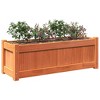 vidaXL Garden Planter Decorative Outdoor Flower Box - 35.4x12.2x12.2 inches, Wax Brown Pine Wood Rectangle - Ideal for Gardens, Balconies, Patios - 4 of 4