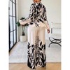 Mocamel Women's Printed Waist Shirt and Loose Pants suit 2 Piece Set Leisure And Comfortable - 2 of 4