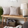 2pc 18"x18" Leather Tonal Recycled Cotton Square Throw Cover Brown/Off-White - Design Imports - 4 of 4