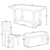 NicBex Dining Room Table Set for 6 Morden Dining Room Table with Wooden Tabletop, 4 Padded Chairs and 1 Bench for Kitchen - 2 of 4