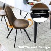 ELJGET Swivel Dining Chairs Set of 4, 360° Rotating Side Chairs, Mid Century Accent Chairs with Metal Frame for Kitchen, Dining - 4 of 4