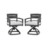 NicBex Outdoor Rocking Chair Rattan Outdoor Swivel Rocker Patio Chairs Fabric Cushion Patio Rocking Chair for Balcony, Ember Black - 2 of 4