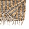 Saro Lifestyle Textured Bold Stripe Fringe Table Runner, 16"x72", Black - 2 of 3