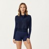 Anna-Kaci Active Women's Cropped Zip Closure Vest with Stand Collar and Fitted Hem - 2 of 4
