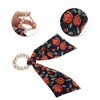 Unique Bargains Cute Chrysanthemum Printed Ribbon Scrunchie Hair Elastic Band 1 Pc - 3 of 4