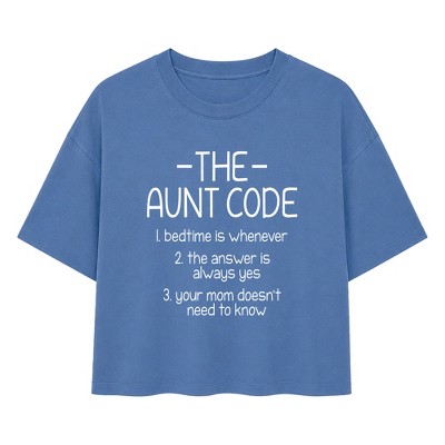 Women's - Instant Message - The Aunt Code Boxy T-Shirt : Target