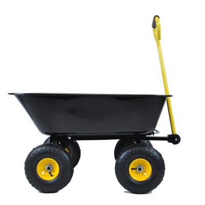 Vynxaria Folding Garden Dump Truck - Durable Steel Frame with Pneumatic Tires for Easy Transport