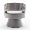 SEYNAR Modren Velvet Living Room Swivel Arm Barrel Chair with Tufted Back - 4 of 4