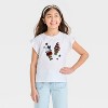 Girls' Short Sleeve 4th of July 'Ice Cream' Flip Sequin T-Shirt - Cat & Jack™ White - 2 of 4
