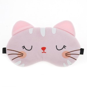 Unique Bargains Soft Sleep Mask Cartoon Cat Pink 1 Pc - 1 of 4
