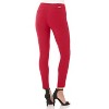 Rekucci Women's Pull-On Slim Ankle Pants with Faux Snaps – Stretch Comfort Waistband & Chic Office Style - Red, 16 - 3 of 4