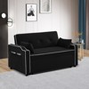 Sleeper Sofa Couch Bed With Usb & Type C Port, Modern 3-In-1 Convertible Velvet Pull Out Loveseat Futon Sofa - 2 of 4