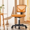 GlasFlength Task and Chairs Seating, Sets with Swivel Rolling, Low-Back Mesh Armless Office Chair for office, Pink, 19.68"*19.68"*34.25" - 3 of 4