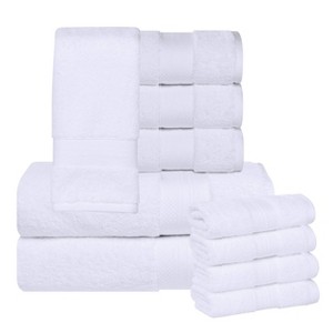 Luxury Cotton Heavyweight Solid Plush Towel Set by Blue Nile Mills - 1 of 4