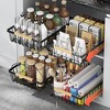 Pull-Out Cabinet Drawer with Dividers - Slide-out organizer with adhesive glue for bathroom or living room. - 3 of 4