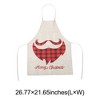 Unique Bargains Christmas Aprons Linen Beige Red Green 21.65"x26.77" 1 Pcs - 3 of 4