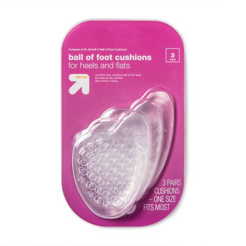 Fab Feet Women's by Foot Petals Gel 2-in-1 Ball of Foot/Arch Support Shoe  Cushions Clear - 1 pair