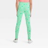 Girls' St. Patrick's Day Leggings - Cat & Jack™ Bright Green - 2 of 3