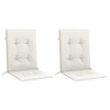 vidaXL Lowback Chair Cushions 2 pcs Melange Cream 39.4"x19.7"x1.6" Fabric - 3 of 4