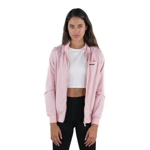 Members Only Women's Classic Iconic Racer Jacket - Medium, Light Pink