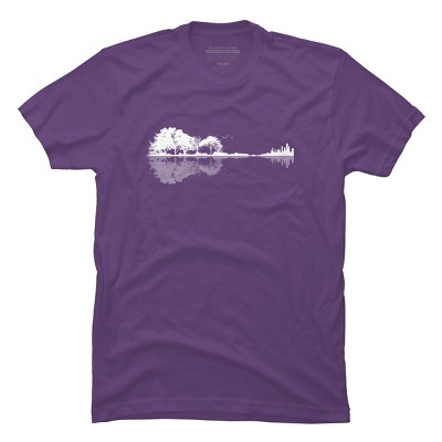 Men's Design By Humans Nature Guitar By Maryedenoa T-Shirt