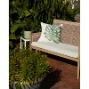 RightSide Designs Monstera Leaf On White Pillow-White - 3 of 3