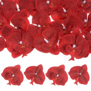 Unique Bargains Silk Plastic Durable Handcrafted Artificial Orchid Flower Heads 20 Pcs - 1 of 4