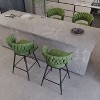 28 Inch Bar Stool Linen Woven Bar Stools Set of 4, Black Legs Bar Stools Non Adjustable Kitchen Island Chair - 2 of 4