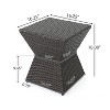 Christopher Knight Home Calhoun Outdoor Wicker Geometric Side Table, Multibrown - 3 of 4