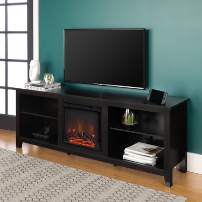 NicBex TV Stand Modern Fireplace TV Stand for 80" TVs with 2 Shelves Media Console for Living Room, Bedroom