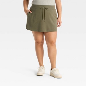 Women's Mid-Rise Interlock Skort - Wild Fable™ - 1 of 3