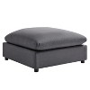 Sapphtopaz Modern Ottoman with Plush Cushion Square Upholstered Footstool with Removable Wood Legs Entryway Ottoman for Living Room, Entryway - 4 of 4