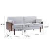 Christopher Knight Home Arboris Modern Uphosltered 71.75" Wood Frame 3 Seater Sofa with Accent Pillows - image 4 of 4