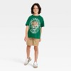 Grayson Threads Kids Boys' Short Sleeve 'Los Angeles' Tiger Oversized Graphic T-Shirt - Green - 4 of 4