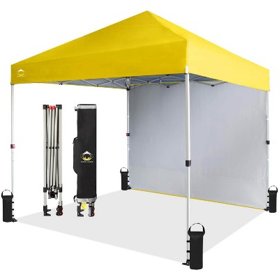 8x8 Recreational Centerlok Canopy & 1 Sidewall - Sto 'N Go, Silver Coated, 150D - RS64F-S1