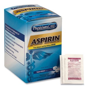 PhysiciansCare Aspirin Medication, Two-Pack, 50 Packs/Box - 1 of 3