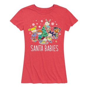 Women's - Rugrats - Santa Babies Short Sleeve Graphic T-Shirt - 1 of 4