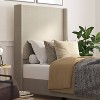 Taylor & Logan Twin 57" High Kellan Platform Bed Beige: Upholstered Wingback, Foam Padded - 2 of 4