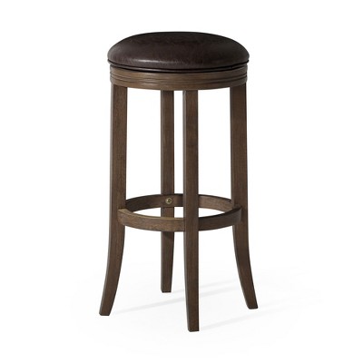 Maven Lane Eva Kitchen Stool with Vegan Leather