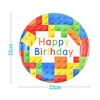 4-Product*12PACK Building Block Paper Tableware Set for Kids' Birthday Parties Includes Plates Paper Cupsand Napkins for Magical Celebrations - 2 of 4