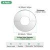 Unique Bargains 304 Stainless Steel Self-Adhesive Round Durable Faucet Escutcheons 4 Pcs - 3 of 4