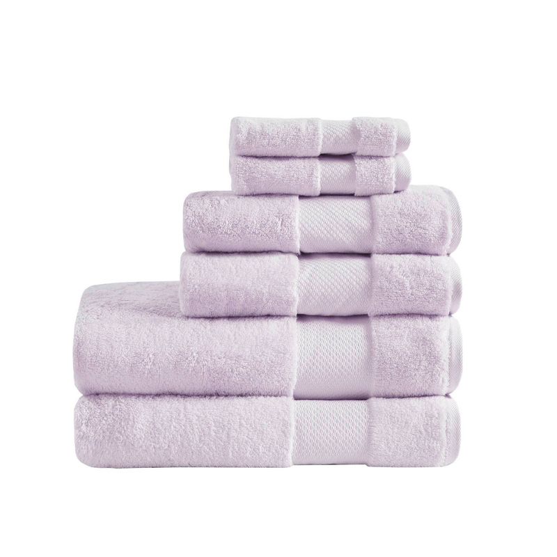 Turkish 100% Cotton 6pc Absorbent Ultra Soft Bath Towel Set, 1 of 9