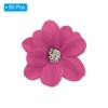Unique Bargains Faux Silk Multi-layered Handmade Artificial Flowers Purple White Pink Bulk - 3 of 4