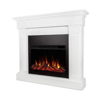 Real FlameCrawford Slim Electric Fireplace White